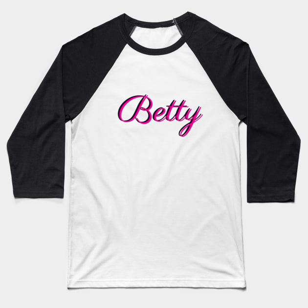 Betty Baseball T-Shirt by Shineyarts